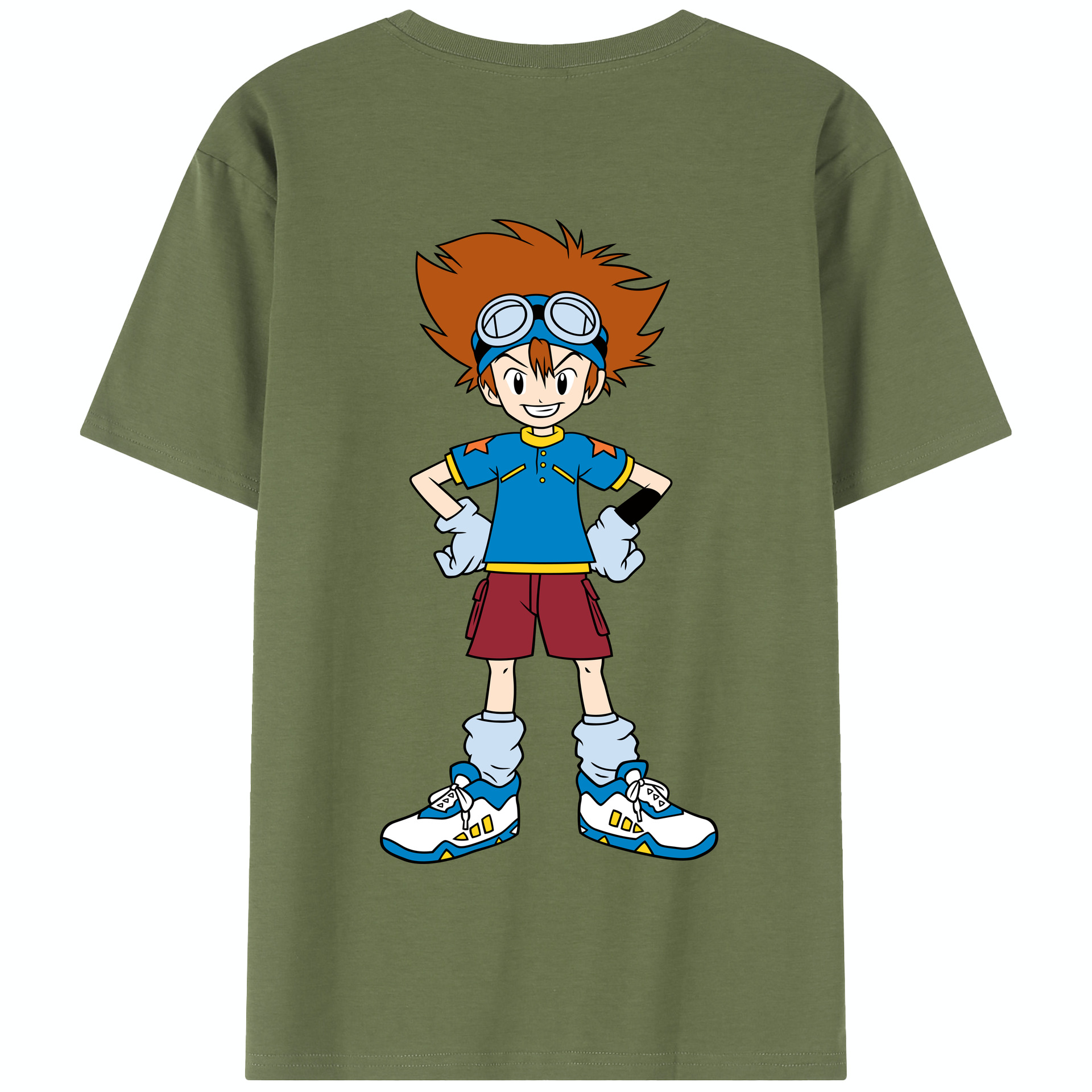（画像用） Digimon デジタルモンスター/デジモン 綿100％半袖Tシャツ（背面プリント）